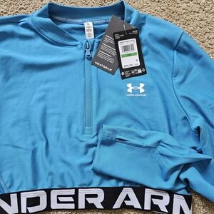 Under Armour Blue HeatGear Quarter-Zip Pullover